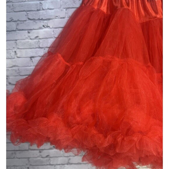 Hell Bunny RED PETTICOAT Retro NWT size XS-M 1950s, 60s Pin Up/ 21"  Long - Picture 4 of 5